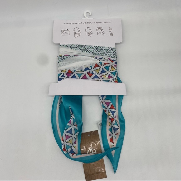 GIANI BERNINI
Geo-print Kite Scarf In Turq/aqua New - Picture 4 of 5